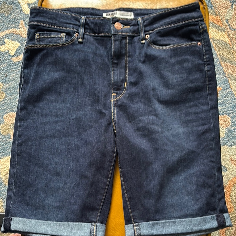 Levi's Women's Dark Blue Denim Shorts